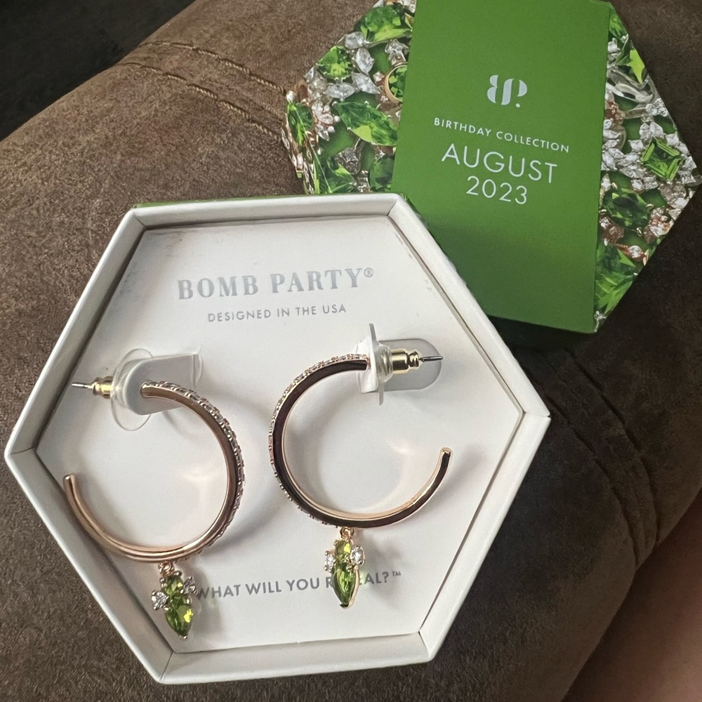 August 2023 Bomb Party Hoop Earrings